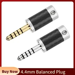 Conector de enchufe HiFi de 4,4mm, interfaz equilibrada de 5 polos, Terminal de auriculares, conector de Audio, auriculares de fibra de carbono, electrónica de consumo