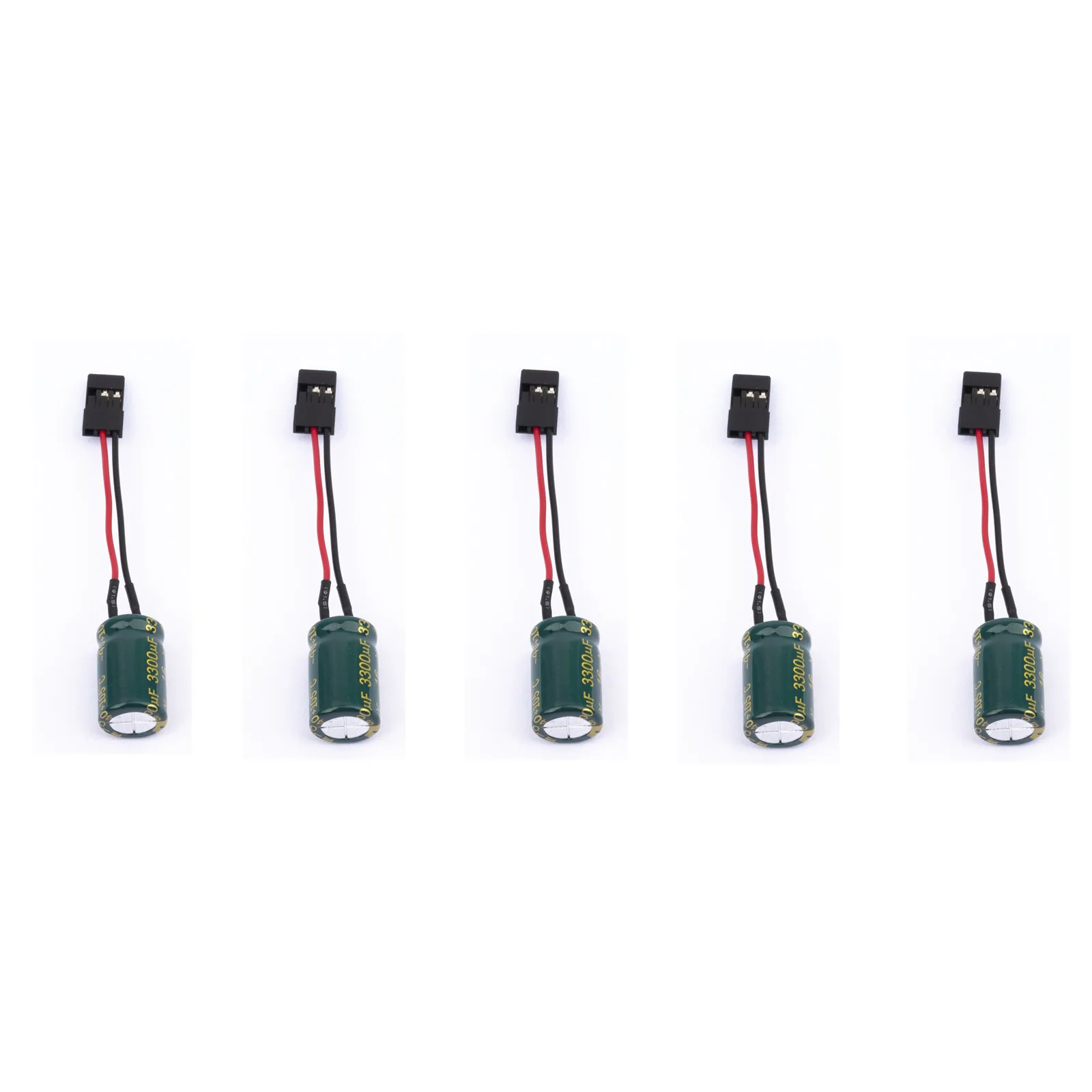 5Pcs 3300UF 16V Voltage Protector A3 Flight Control Receiver Large Capacitor Protector with Plug for RC Drones FUTABA  FLYSKY