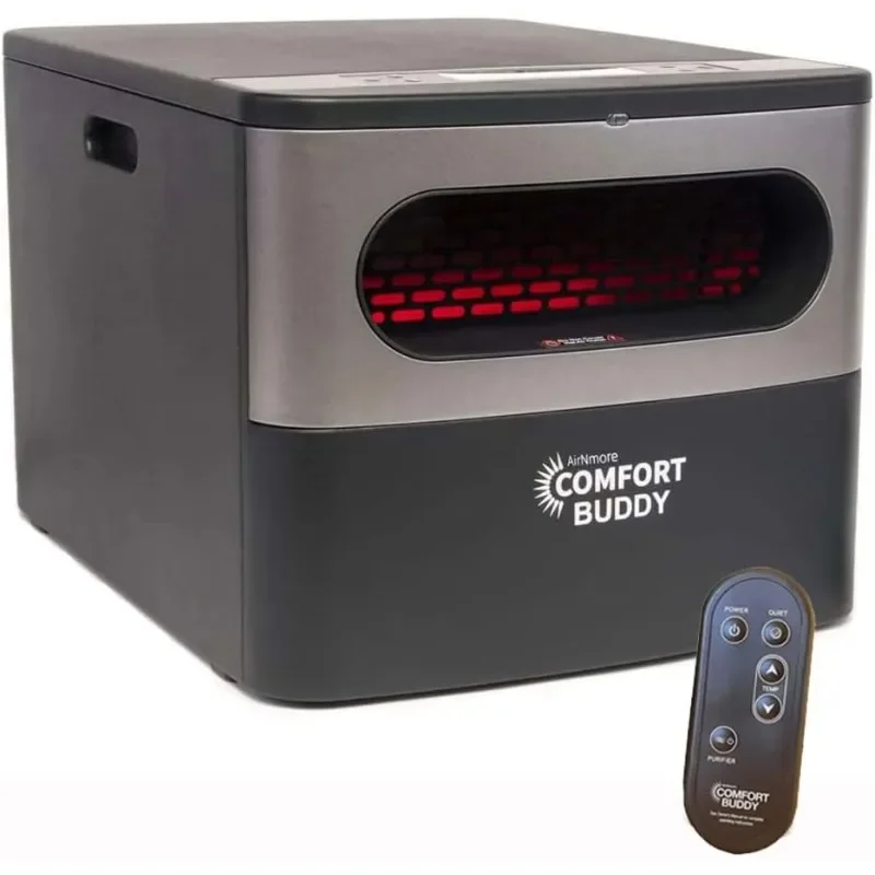 

Comfort Buddy, Our Newest Space Heater, Unique Small Form Factor for Small Areas, On-Top Controls plus Handheld Remote