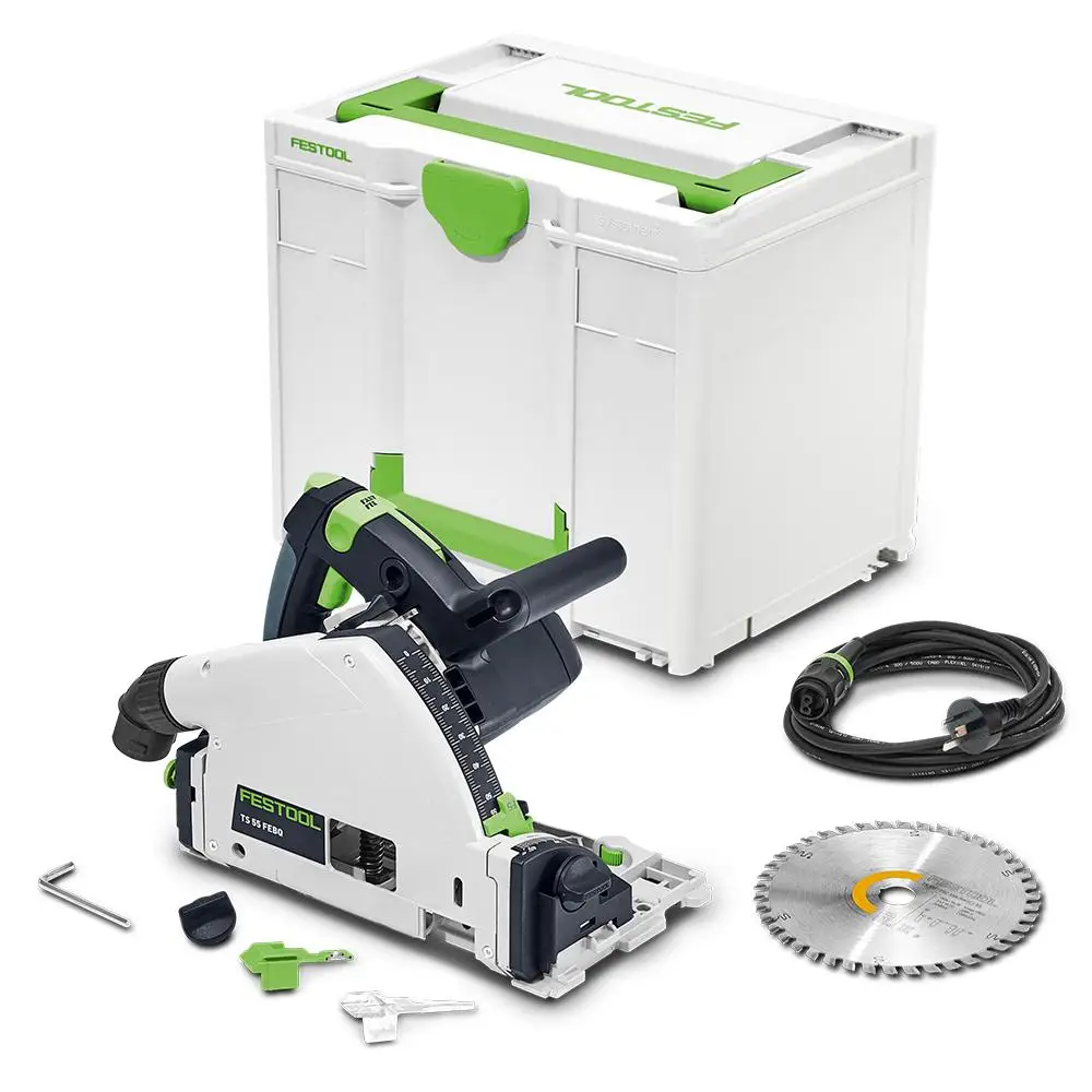 

Festool TS 55F FN EDT (577386) 1200W 160mm (6-1/4") Fan Edition Plunge Cut Saw in Limited Edition Systainer