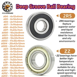 1pcs/set ABEC-7 Deep Groove Ball Bearing 6000 6200 6001 6201 6002 6202 6003 6203 6004 6204 6005 6205 6301 6303 ZZ 2RS Bearings