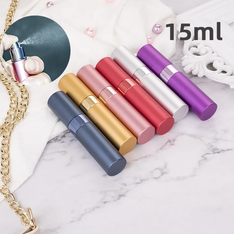 5/20/50pcs Top Quality 15ml Metal Perfume Refillable Spray Bottles Empty Aluminum Travel Parfume Atomizer Empty Cosmetic Bottle