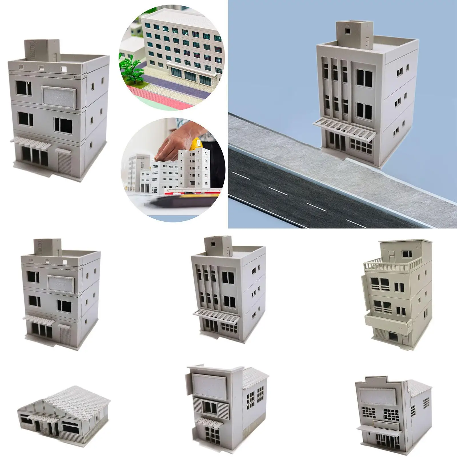 

1:64 Japanese building model - architectural scene, railway layout model