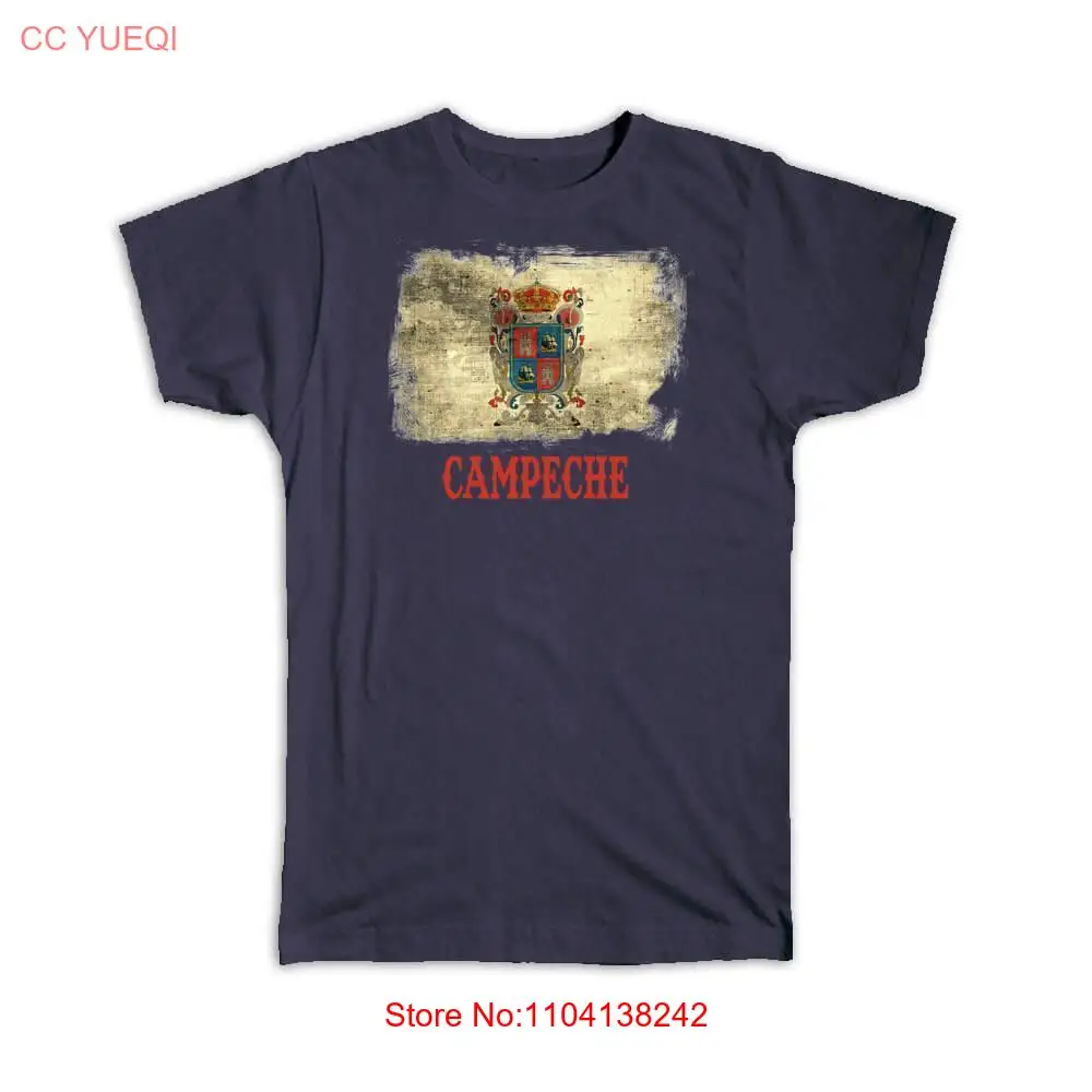 Gift T-Shirt : Campeche Mexico Distressed Flag Vintage Mexican Expat Country