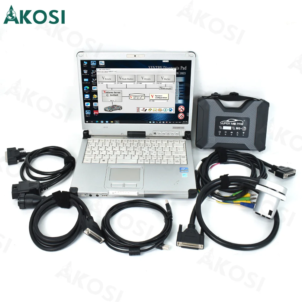 NEW 2024.03 Full Function DoIP for M6 Super MB PRO M6+ Wireless Star with CFC2 Laptop diagnosis Tool