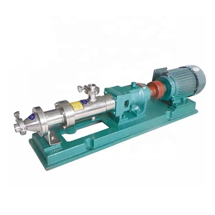 stainless steel horizontal dosing bitumen type triple eccentric single screw pump with hopper