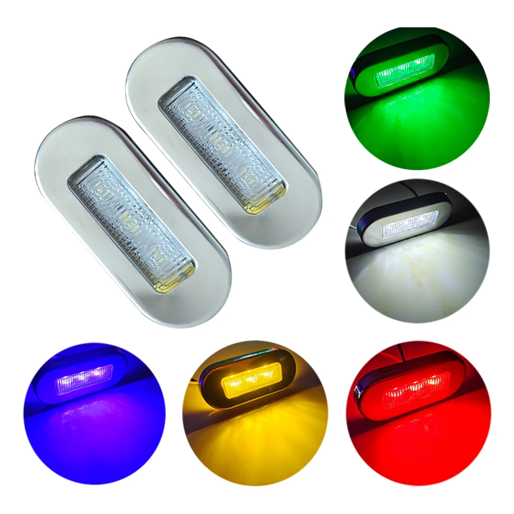 

3LED Stainless Courtesy Light Accent Yacht Marine Boat Transom LED LED Tail Lamp Turn Signal Lighting Boat Light Yacht
