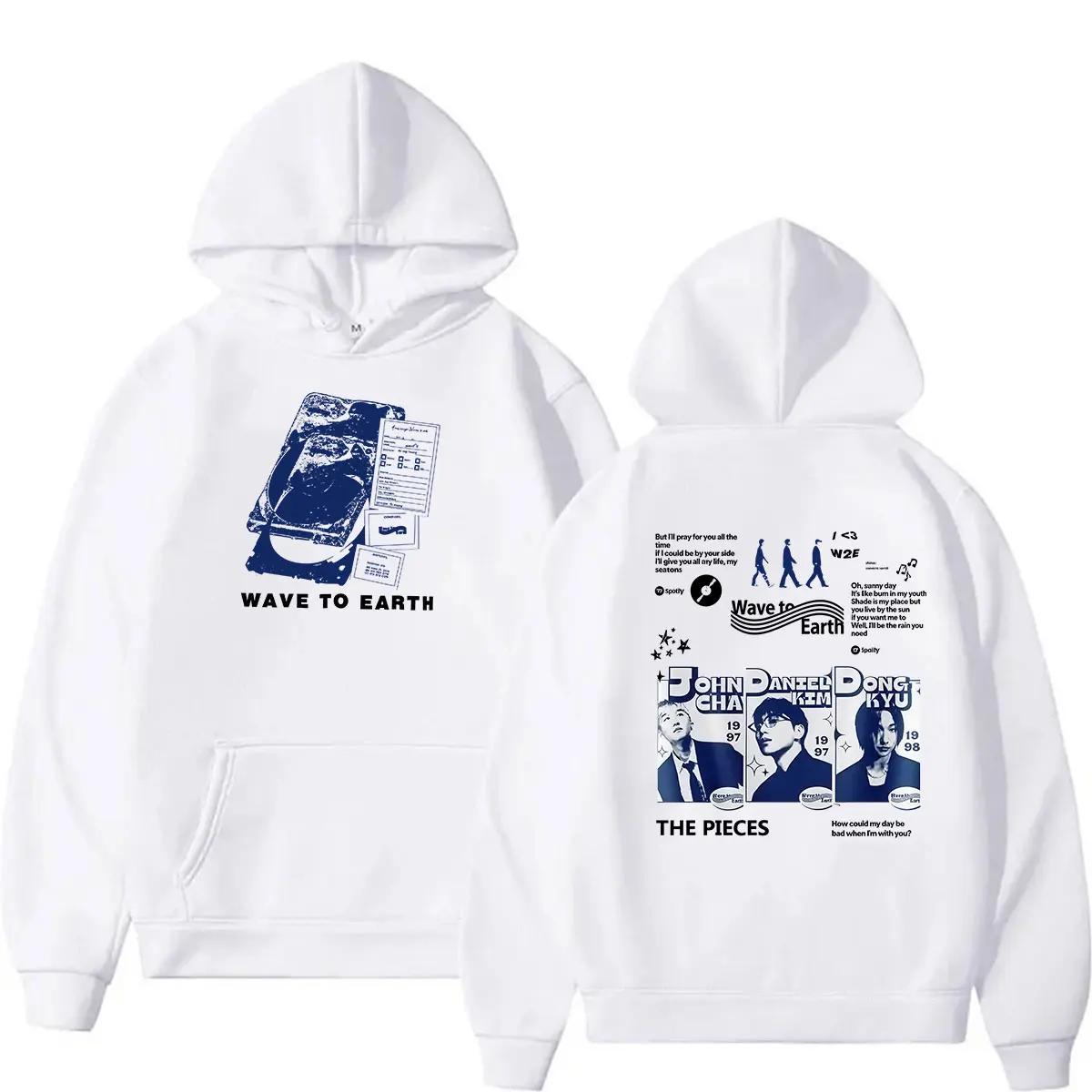 Kpop Band Wave To Earth The Pieces Tour 2026 Hoodie Men's Hip Hop Punk Loose Clothing Sweatshirts Retro Fashion Pullover Hooded