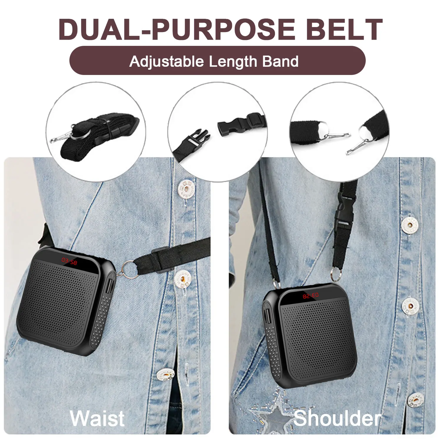 Voice Sound Audio Verstärker Bullhorn Megaphon Shop Lautsprecher Für Tragbare Lautsprecher Mit Kabelgebundenem Mikrofon Megafon Lehrer – Detail 15