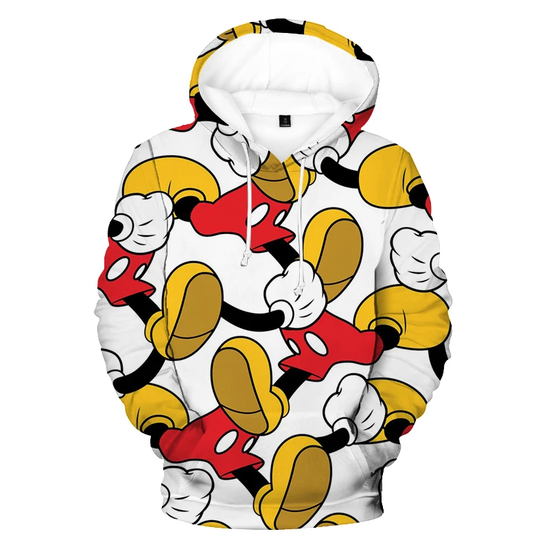 Disney Boys Girls Hoodies Mickey Mouse Men's Hoodies Oversized 3D Printed Pullovers New Men's Hoodies Fashion Men's Clothing