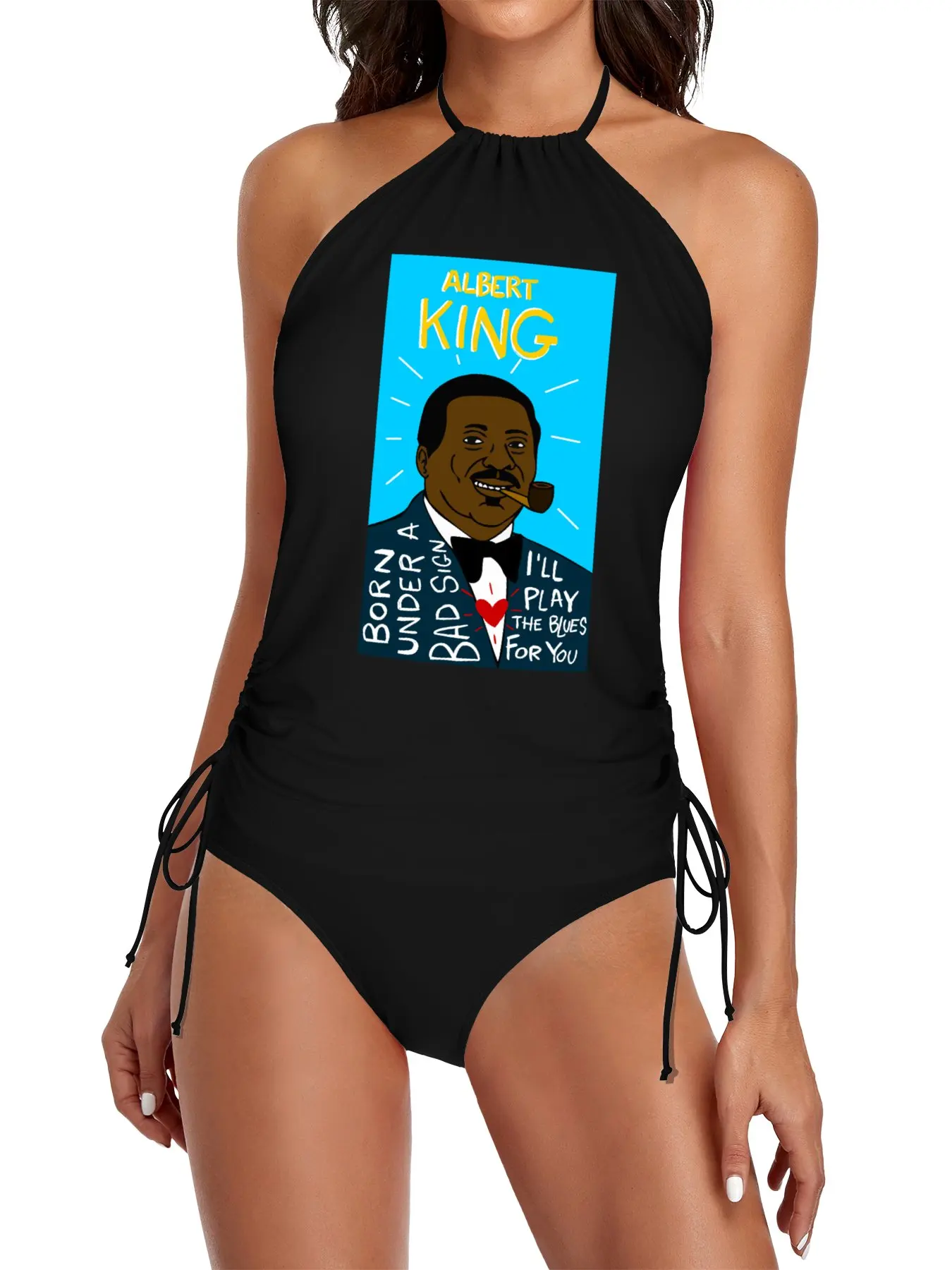 

Albert King Blues Folk Art Split Swimsuit Set Beach outfit beach clothes women beach dress for women