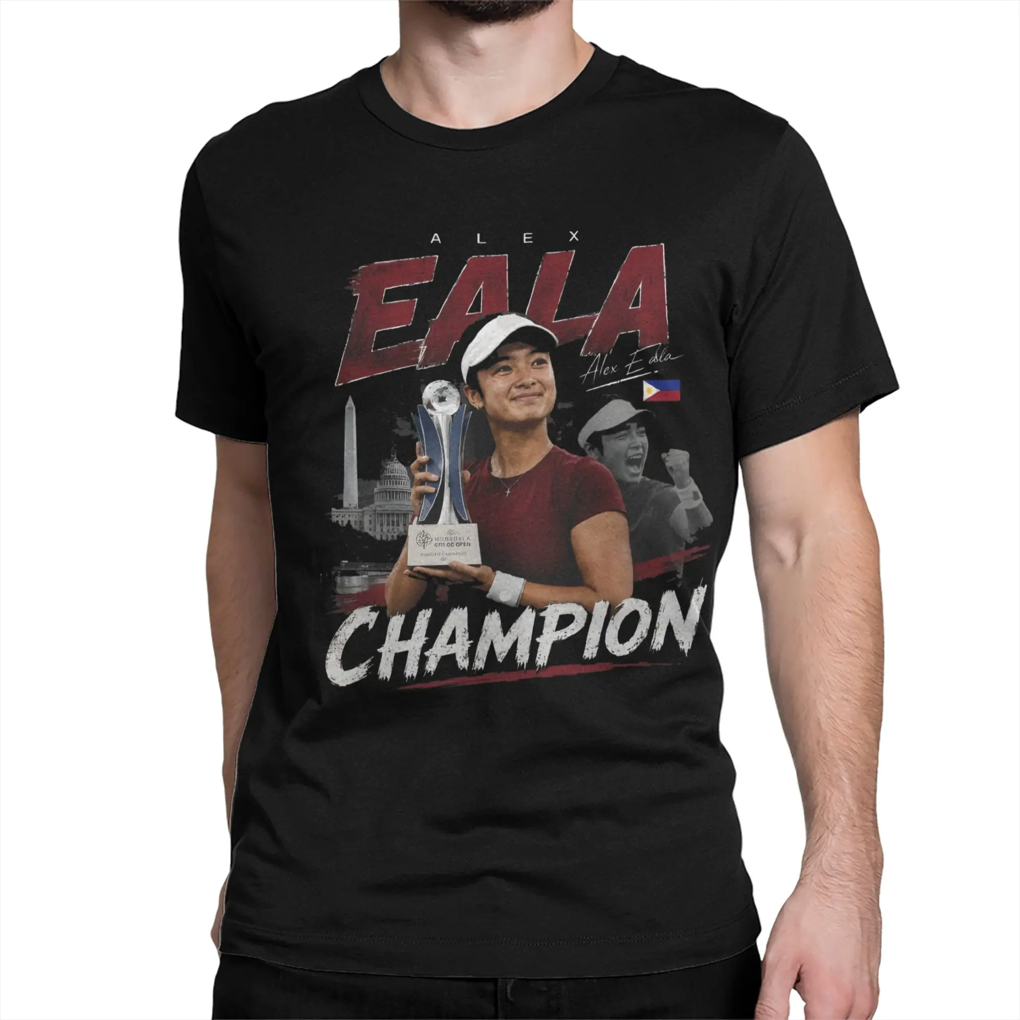 Men Women's Alex Eala Tennis Player T Shirt Filipina Pride Pure Cotton Clothing Round Neck Tees Birthday Present T-Shirt