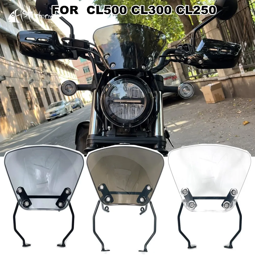 

Motorcycle Windshield Windscreen Wind Shield Screen Deflector Spoiler Protector For Honda CL500 CL250 cl 500 cl 250 2023 2024