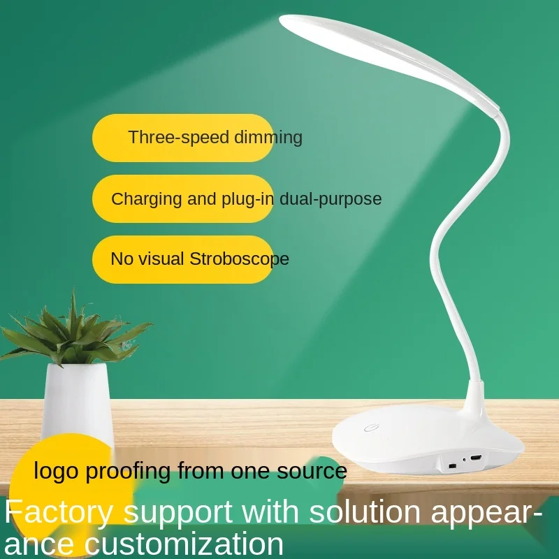 

Creative Charging Led Students Learn To Read Bedroom Bedside Lamp Touch Dimming Clip Gift Desk Night Lights Table Lamps