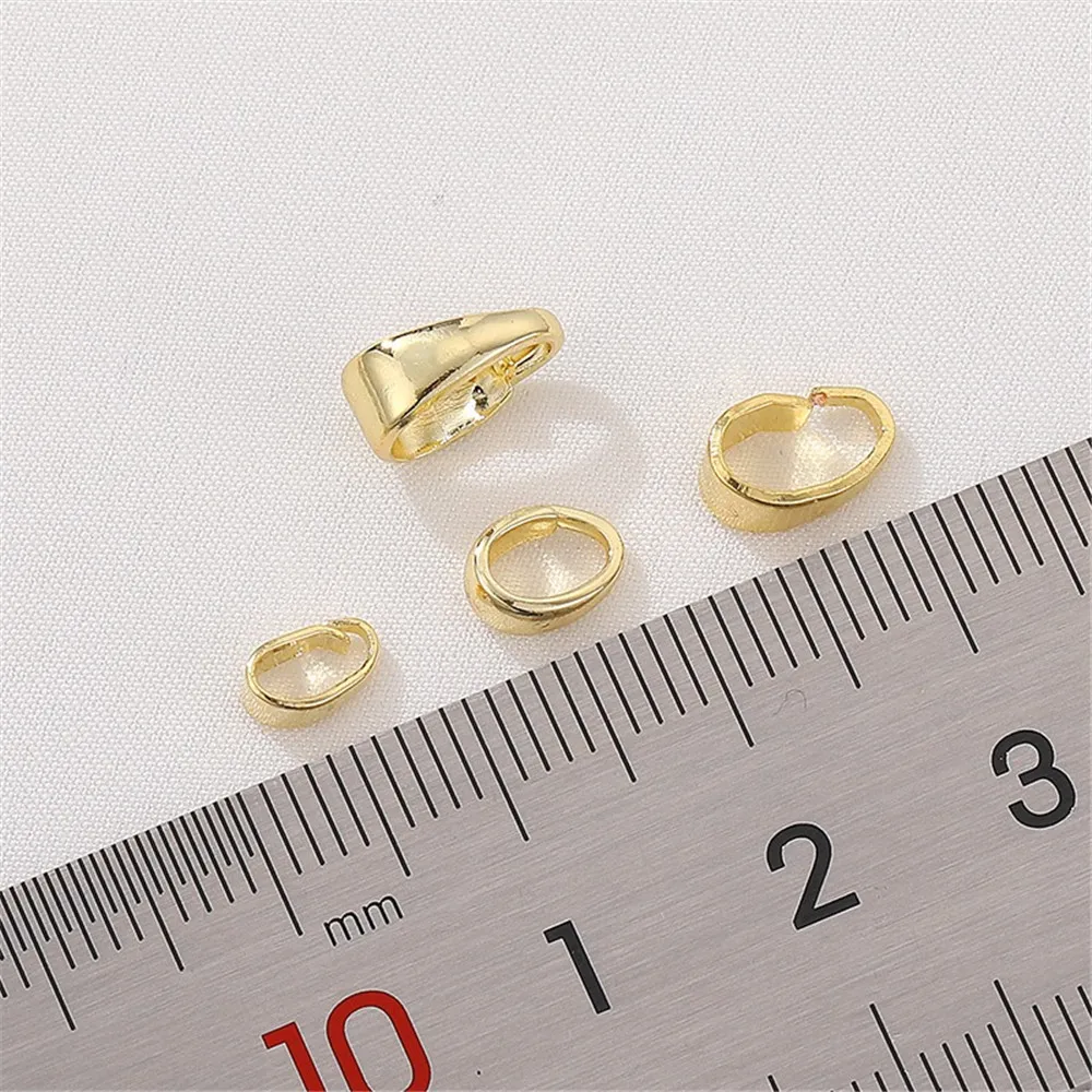14K Copper Gold Melon Seed Buckle Pendant Bead Buckle DIY Handmade Bracelet Necklace Connection Material Jewelry Accessories