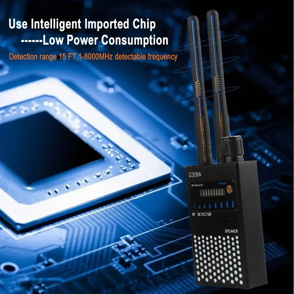 Imagem -06 - Anti-spy Gps Detector de Sinal sem Fio Detector Automático Tracker Frequency Scan Sweeper Gsm Signal rf Tracker Detectar Antena Dupla