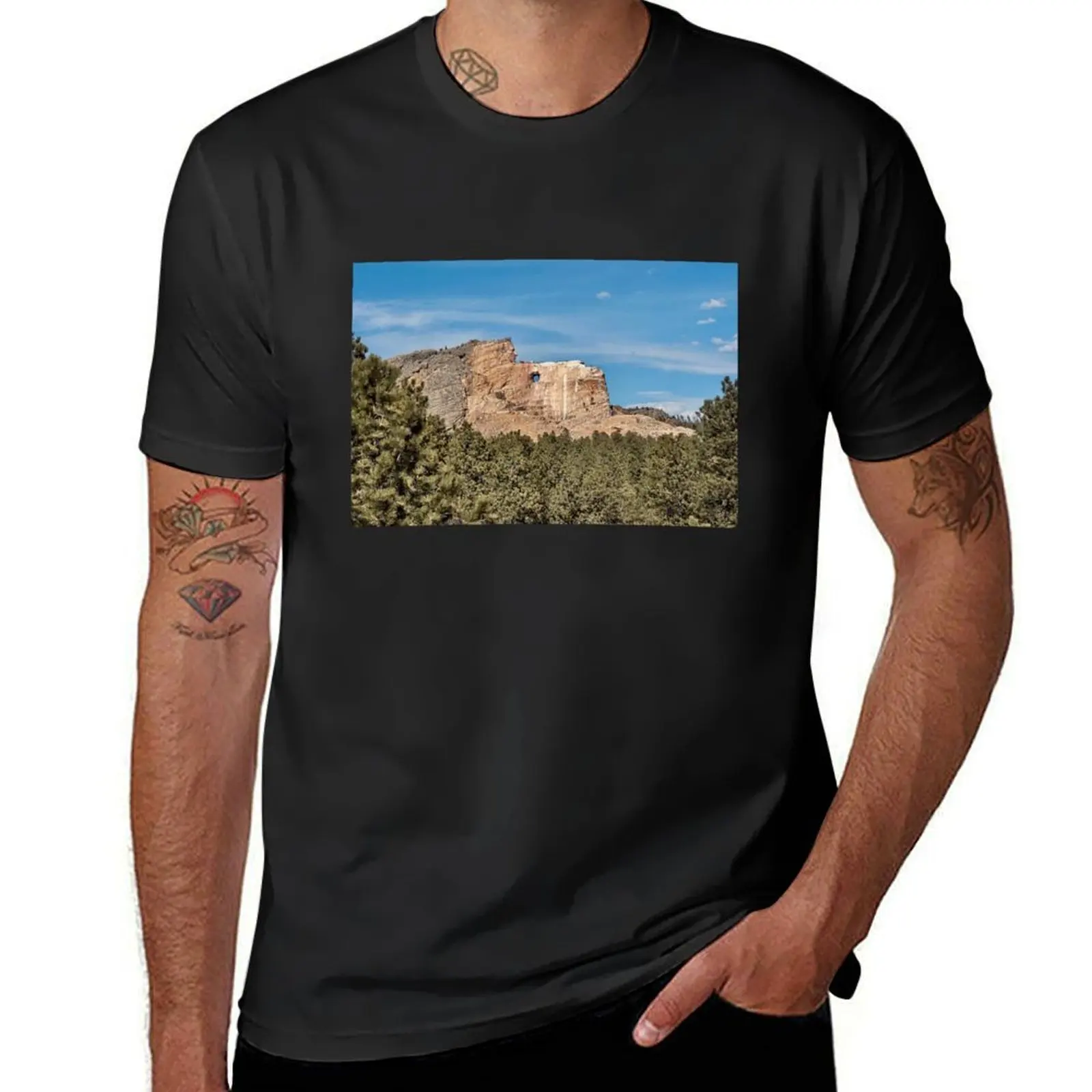 Crazy Horse Memorial T-Shirt sweat sublime customs mens graphic t-shirts big and tall