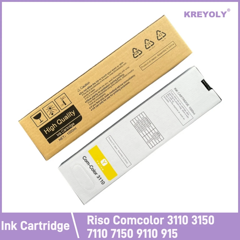 Cartucho de tinta Compatible con Riso Comcolor, 3110, 3150, 7110, 7150, 9110, nkjet, PrinterS-6701E, S-6702E, S-6703E, oneset