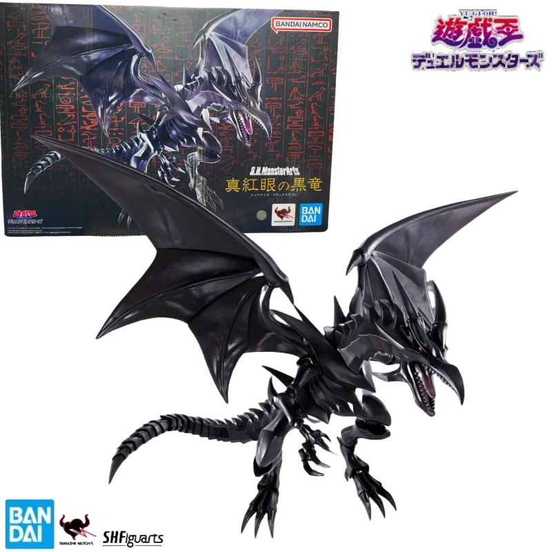 In Stock Bandai SHM Real Red Eyes Black Dragon City's Inner Ke Ye Yu-Gi-Oh! Genuine Monster Action Figure Model Toys