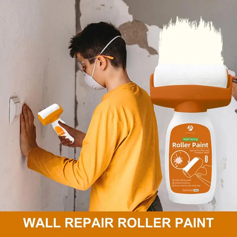 Wall Repair Roller Paint Household Supply Cleaning Tool White Water Based Latex Paint roller DIY Renovation Wall Spackle Roller