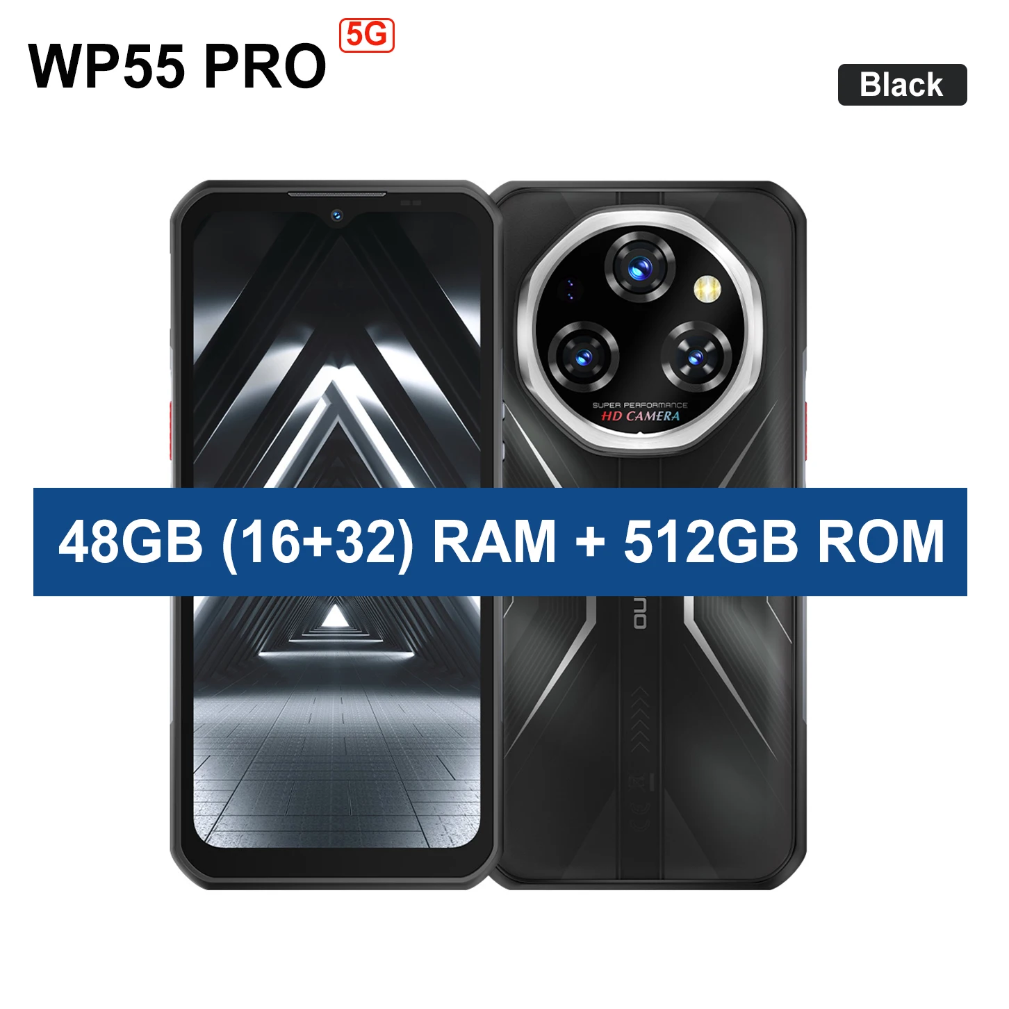 Oukitel WP55 Pro 5Gタフネススマホ 16GB+512GB 33W急速充電 Android15