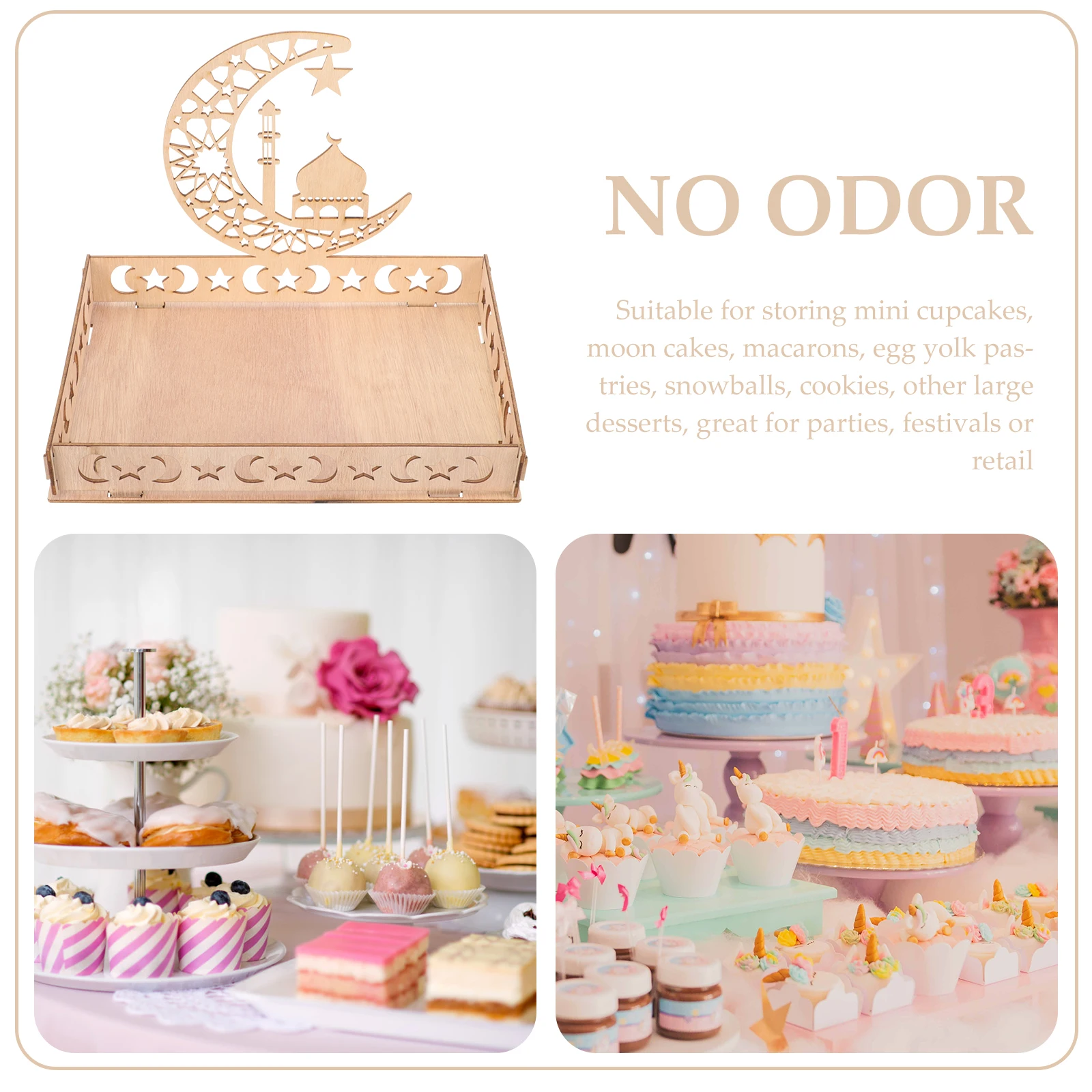 

Wooden Dessert Boxes Food Safe Easy Assemble Cupcake Containers Sealing Weddings Birthdays Parties Ramadan Eid Decorations Home