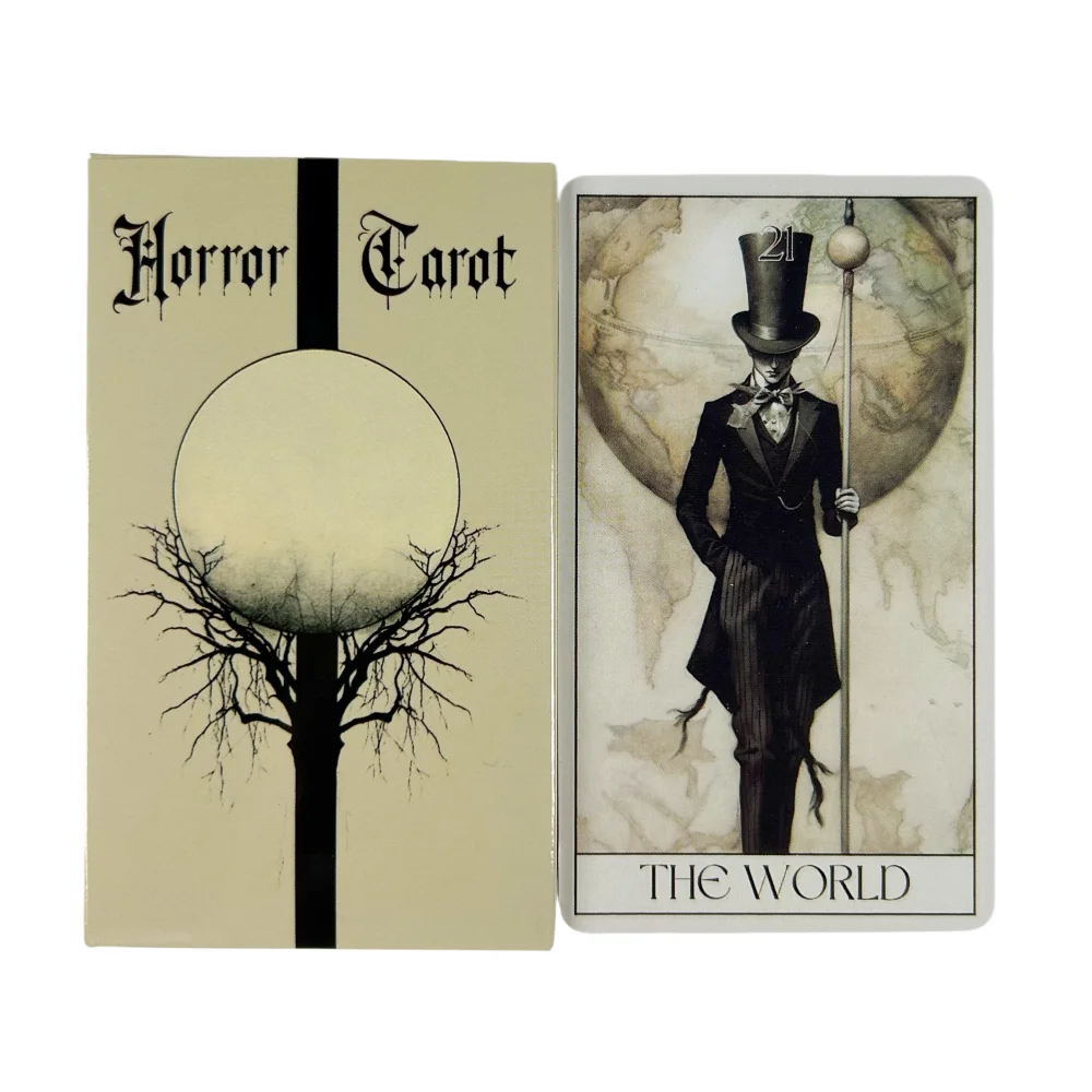 Gotisches Tarot-Deck im Horror-Stil, 78 Rider-Karten, 10,3*6cm. Starten Sie auf eine gruselige Reise mit unserem gotischen Horror-Tarot-Kartendeck. – Detail 3