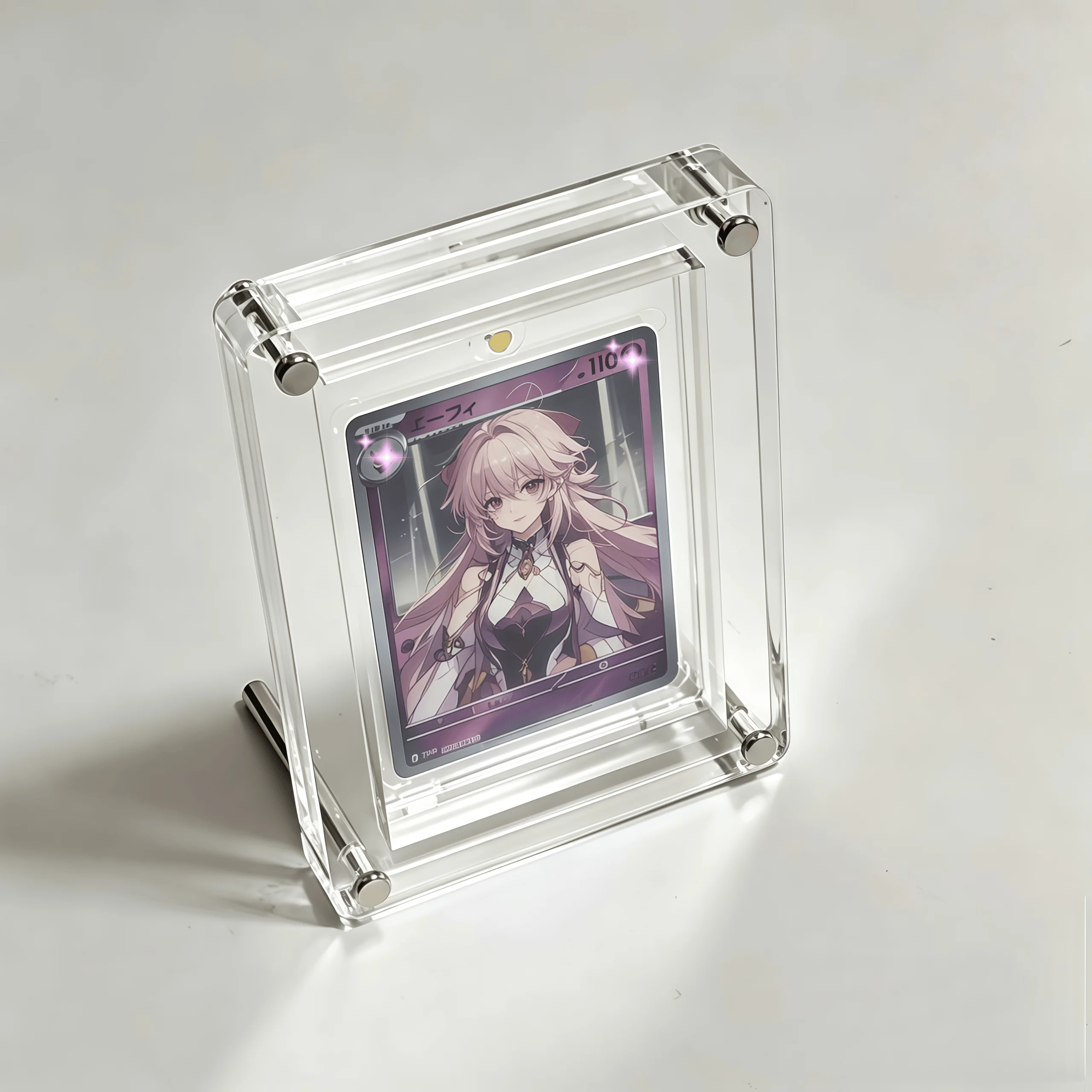 Soporte de exhibición PTCG, marco de fotos Polaroid, 35PT extra grueso, para Pokémon, Yu-Gi-Oh!, tarjetas de acción, 1 ranura