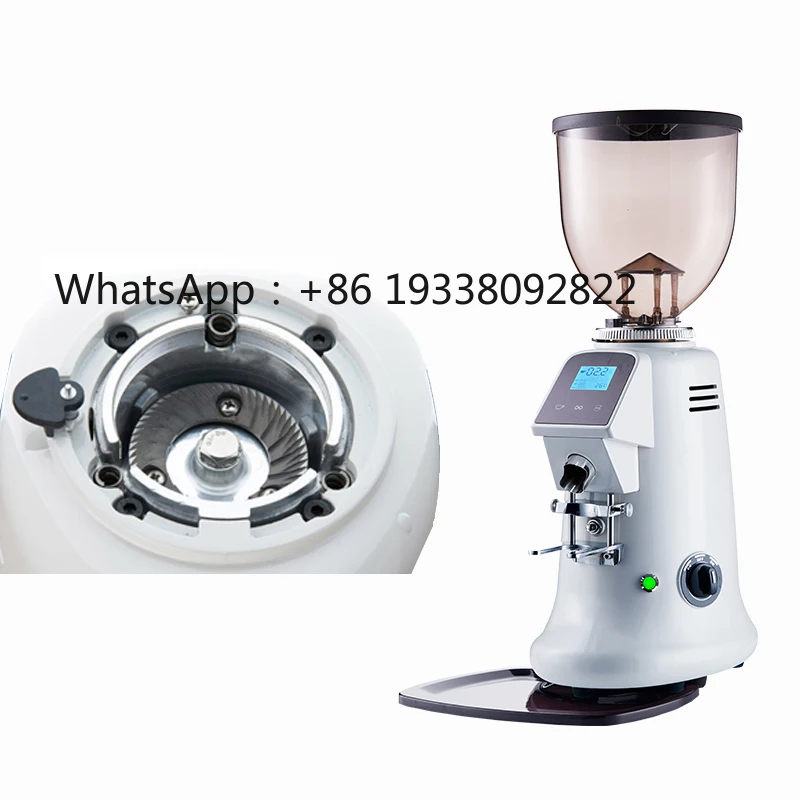 

2026 Adjustable 74mm Flat Blade Aluminum Housing Electric Espresso Grinder, 220V