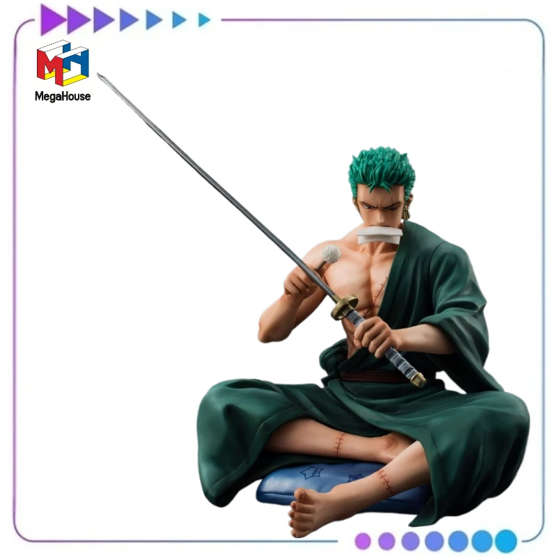 

【Original】MegaHouse One Piece Zoro Sitting Pose Three Thousand Worlds Asura POP Three-Sword Style Sword-Wiping Model Toys
