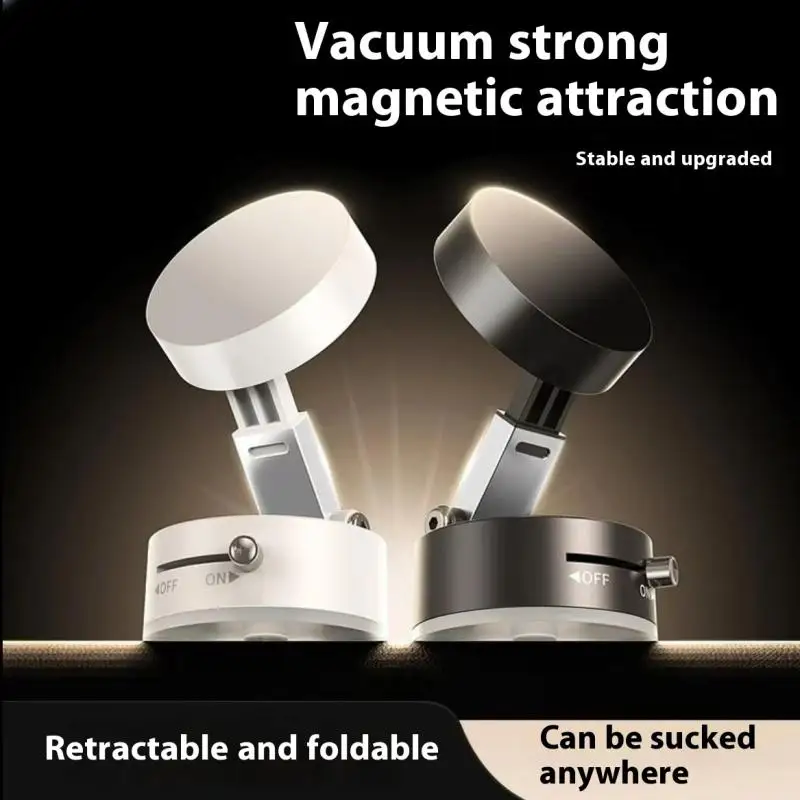 1 unidad 360 °   Soporte para teléfono con ventosa magnética al vacío ajustable, soporte para teléfono móvil magnético manos libres para coche/gimnasio/espejo/escritorio