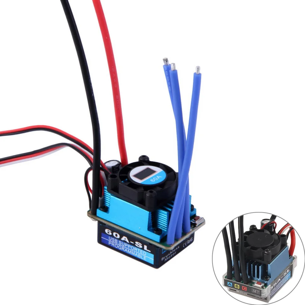 RC Racing 120A 25A 35A 60A SL Brushless Speed Controller ESC for RC 1/10 1:10 1:12 Car Truck