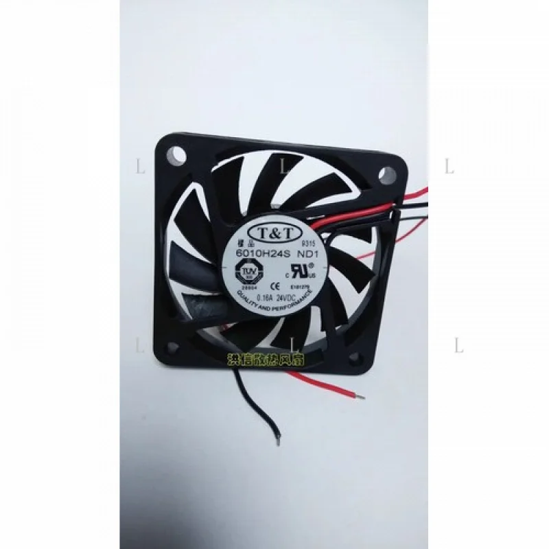 

L 1 PCS for T&T fan 6010H24S ND1 DC24V 0.16A 6010 6CM 2 wire cooling fan
