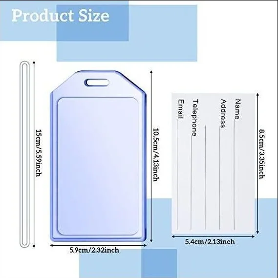 

Waterproof ID Card Holder Sleeve Label Transparent Pvc Bag Identification Tags Travel