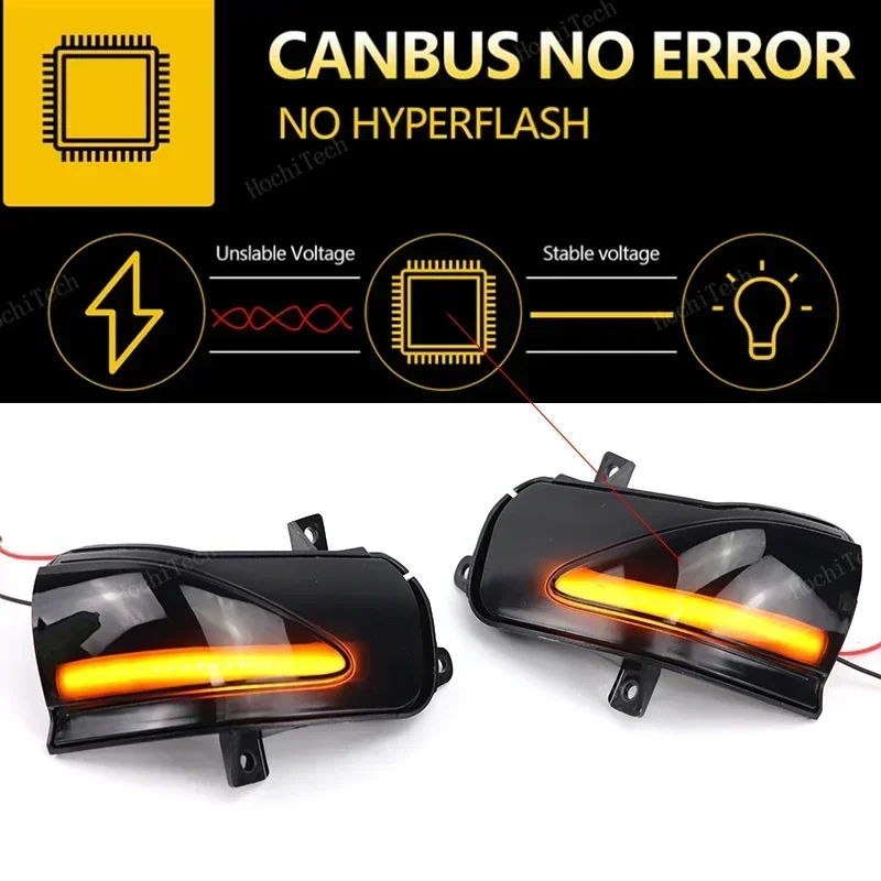 2x Dynamic Side Mirror Blinker Light LED Turn Signal Lamps For Honda Fit Jazz GE6 GE8 Insight ZE2 Facelift