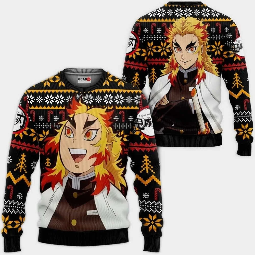 25/26Nieuwe Anime Bandai Devil Killer Series Kerst Lelijk Schattig Straat Plus Size Mannen en Vrouwen Herfst/Winter Nieuwe Ronde Hals Hoodie