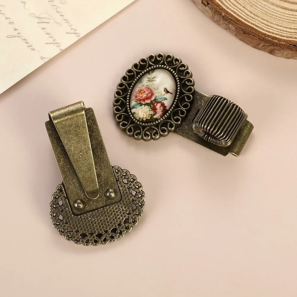 Metal Pen Loop Holder Anti-lost Fixed Stationery Journal Elastic Pen Holder Ancient-style Marine Animal Multi-functional