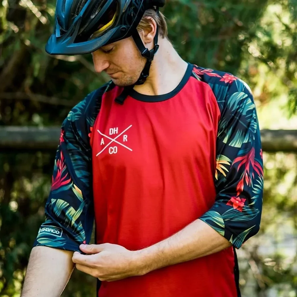 Summer Breathable Fit Mountain Bike Apparel Vetement Moto Cross Homme Man’s Motocross Downhill Riding T-Shirt MTB Enduro Jersey