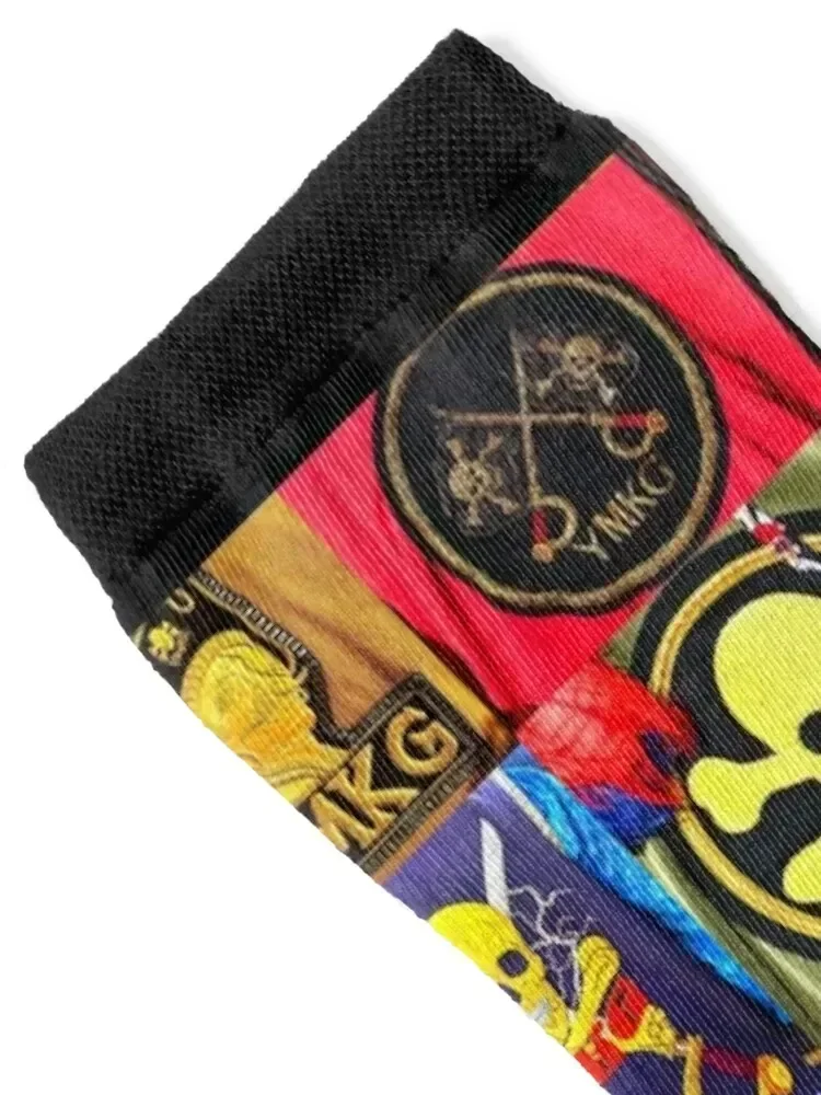 Gasparilla pirate fest patches design Socks crazy new year New year's new in's Socks For Girls Men's