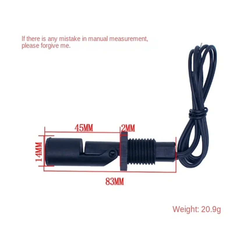 1pcs Tank Pool Horizontal Water Level Switch Liquid Level Sensor Liquid PP Plastic Ball Float Switch