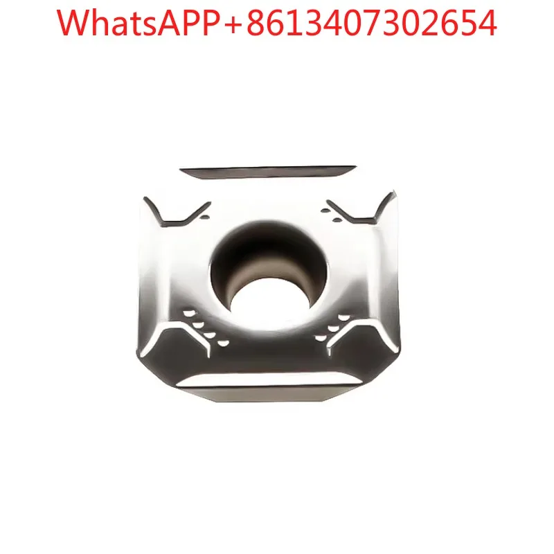 Inserto de fresado de carburo monolítico de aluminio y carburo de tungsteno con revestimiento PVD R245-12T3M-PM para mecanizado por control numérico (10 piezas)