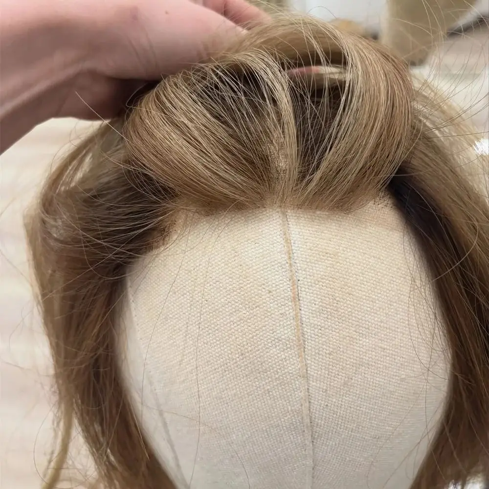 ショートウィッグ-ブロンド-ハイライト-ルーズウェーブ-コスプレウィッグ-カスタムメイド-合成繊維-デイリーウェアウィッグ-13x4-レースフロントウィッグ-生え際プレプラッキング済み