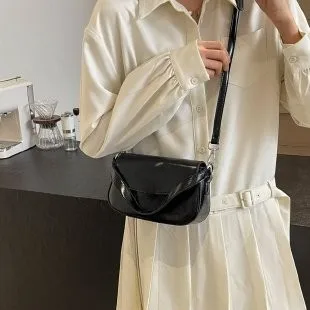

Hot Sale Flap Sling Shoulder Bags for Women Solid Color Crossbody Messenger Bag Purse Female Leather Handbag Pocket for Women
