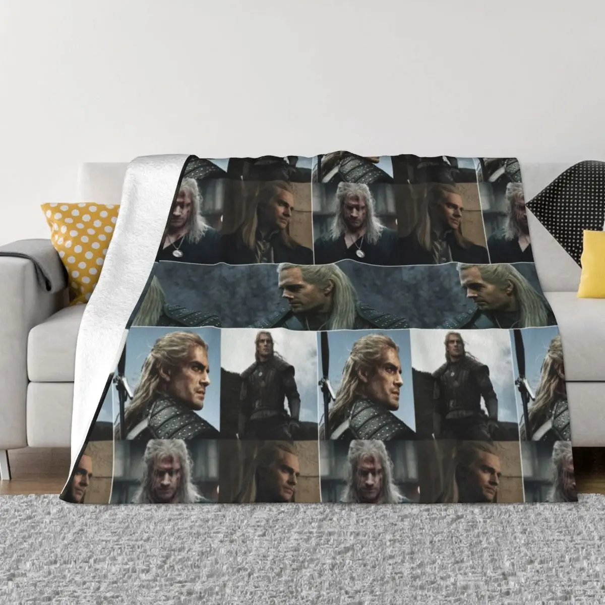 Henry Cavill British actor Novel Character Adaptation Photos Compilation Collage - 1 Throw Blanket Bed blanket