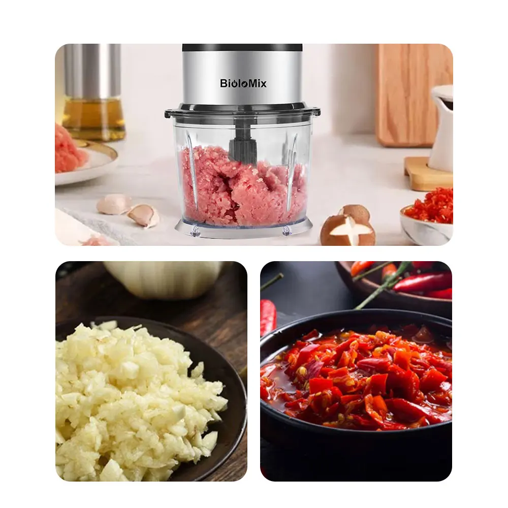 High Speed Multi Function 500W Food Processor Meat Grinder Portable Personal Mini Blender Mixer Juicer Dry Grinder 800ml Chopper