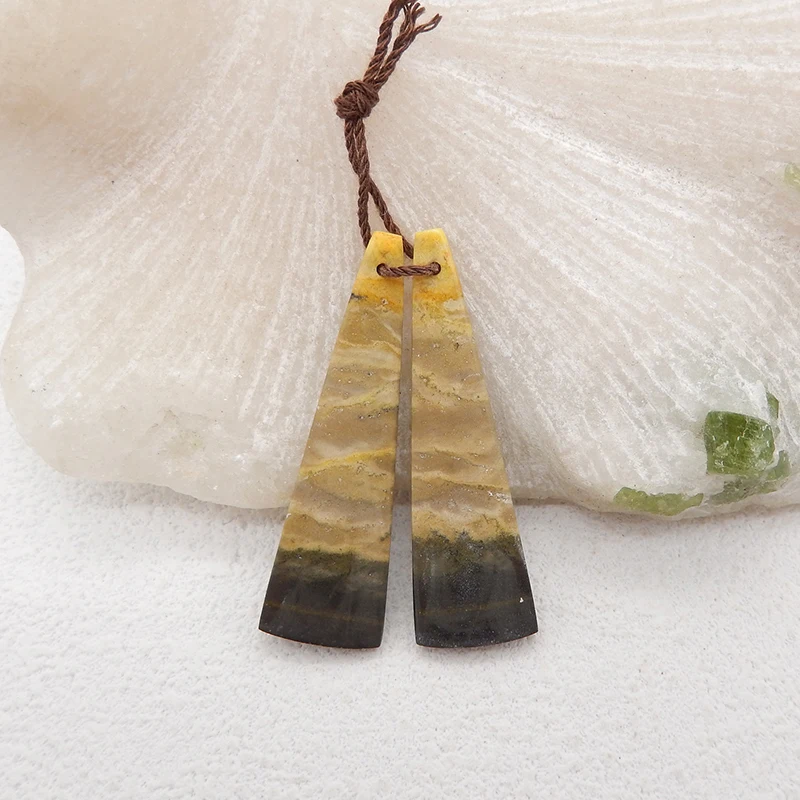 Natural Bumble Bee Stone Earrings For Women 38x9x3mm 4.3g Semiprecious Fine Jewelry Accessories Factory Direct New Arrival 2024