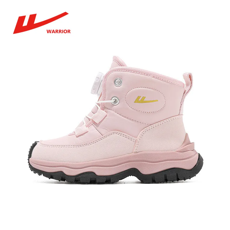 

Warrior Children's Snow Boots Winter 2025 New Cute and Versatile Thick Kids Shoes for Girls Boys Warm Shoes Plush