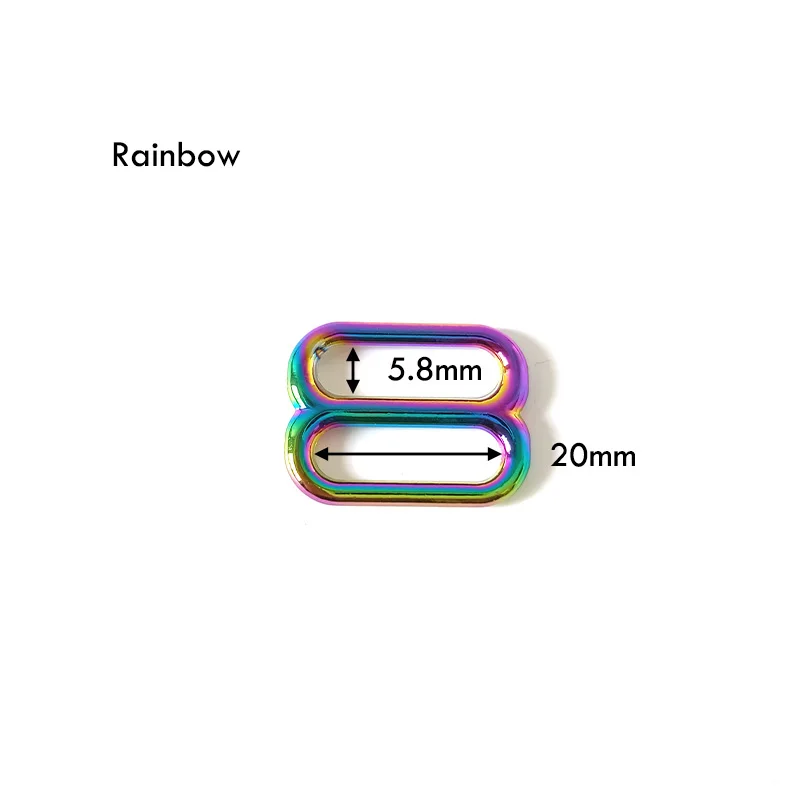 100 قطعة/الوحدة بالجملة 20 مللي متر مشبك معدني المنزلق لحقيبة الظهر DIY ملحق الضابط حزام حلقة الأجهزة الكلب طوق الحيوانات الأليفة المشبك #2