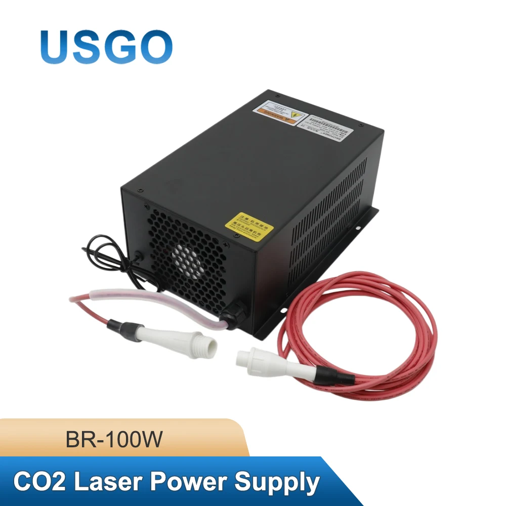 USGO 100W CO2 Laser Power Supply 220V BR-100W PSU for W2 W4 Laser Tube Cutter Engraver Machine Replacement