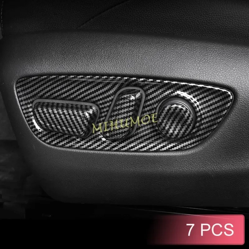 

Крышка переключателя регулировки внутреннего сиденья из углеродного волокна, накладки на панель для Toyota Venza 2021-2023